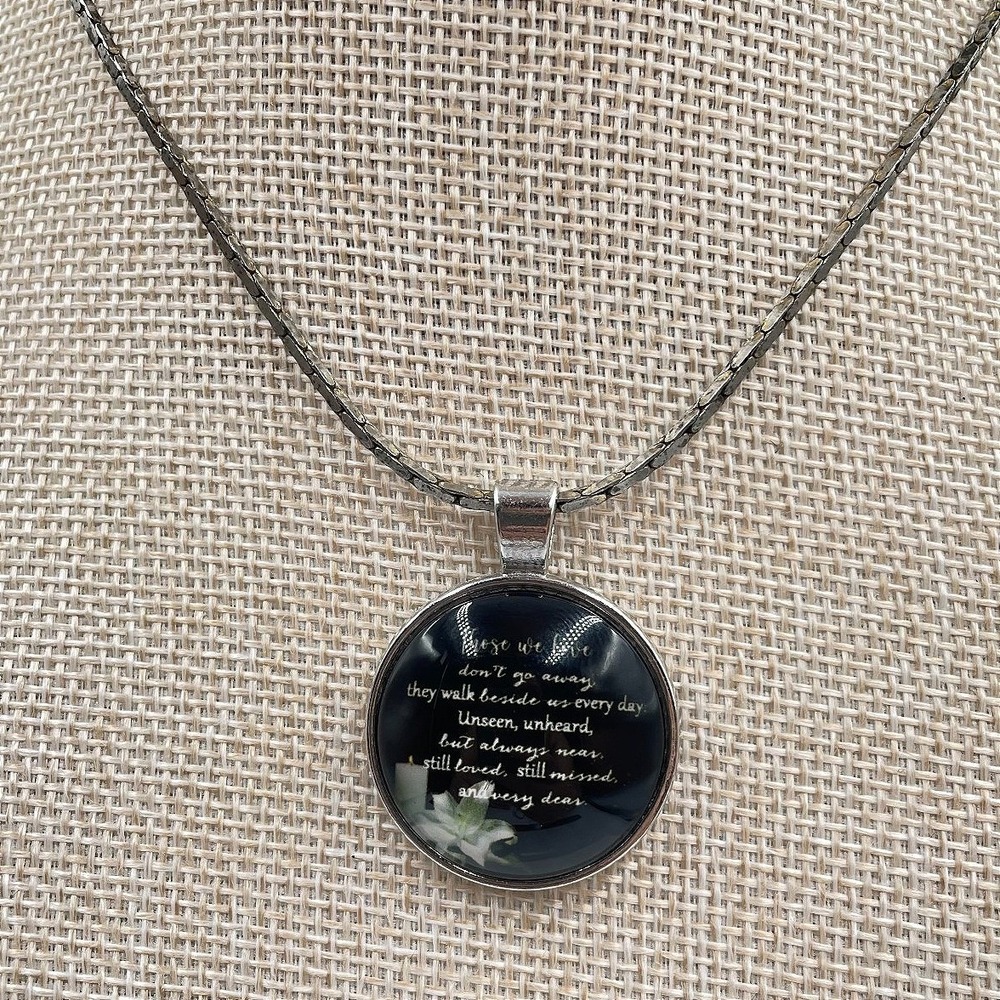 Vintage Memorial Necklace Loss‎ of Loved One Sympathy Remembrance Pendant 24"